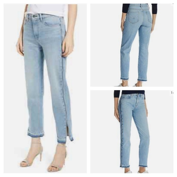 Hudson Holly High Waist Side Zipper Straight Leg Jeans size 25 - Picture 1 of 17